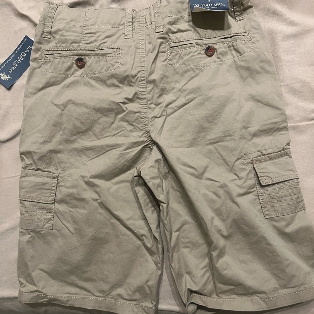 NWT U.S. Polo Assn. Bermuda Short Boy Khaki Size 14